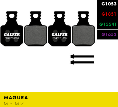 Вело спирачни накландки GALFER BIKE FD487G1652 E-BIKE Brake Pad