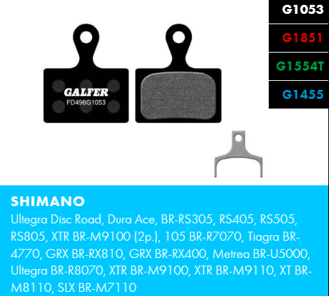 Вело спирачни накландки GALFER BIKE FD496G1053 PERFORMANCE Brake Pad