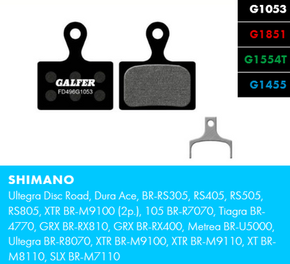Вело спирачни накландки GALFER BIKE FD496G1455 ROAD Brake Pad