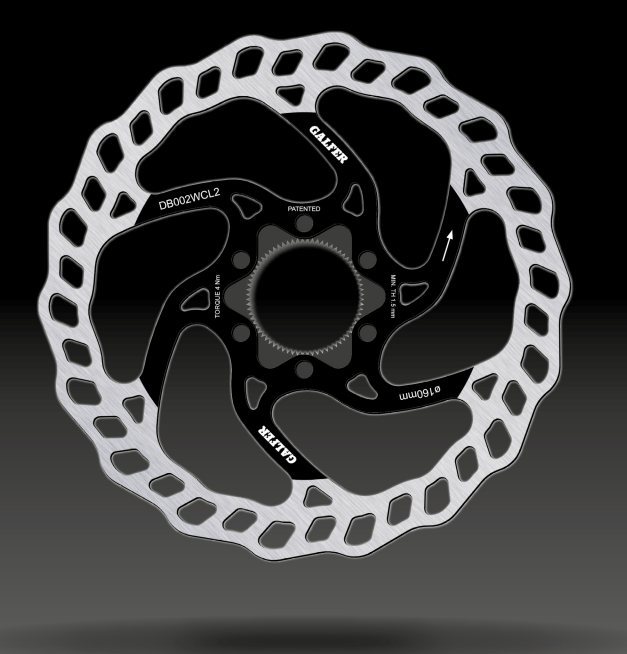 Вело спирачен диск GALFER BIKE MTB DISC WAVE CENTER-LOCK SYSTEM Ø160X2.0MM Brake Disc