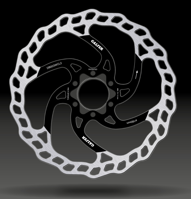 Вело спирачен диск GALFER BIKE MTB DISC WAVE CENTER-LOCK SYSTEM Ø180X2.0MM Brake Disc