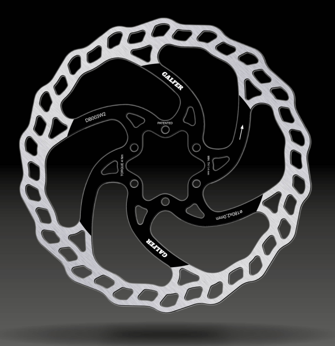 Вело спирачен диск GALFER BIKE MTB DISC WAVE Ø180X2.0MM Brake Disc