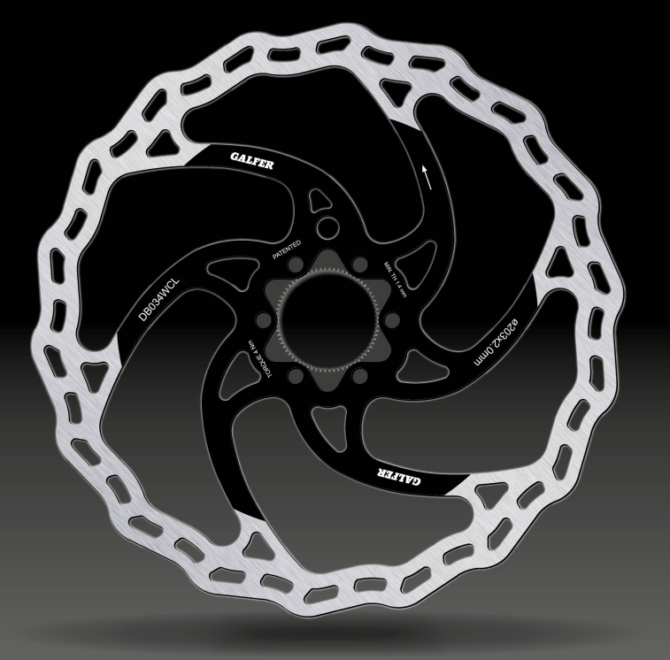 Вело спирачен диск GALFER BIKE MTB DISC WAVE CENTER-LOCK SYSTEM Ø203X2MM