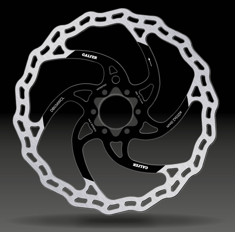 Вело спирачен диск GALFER BIKE MTB DISC WAVE CENTER-LOCK SYSTEM Ø203X2MM