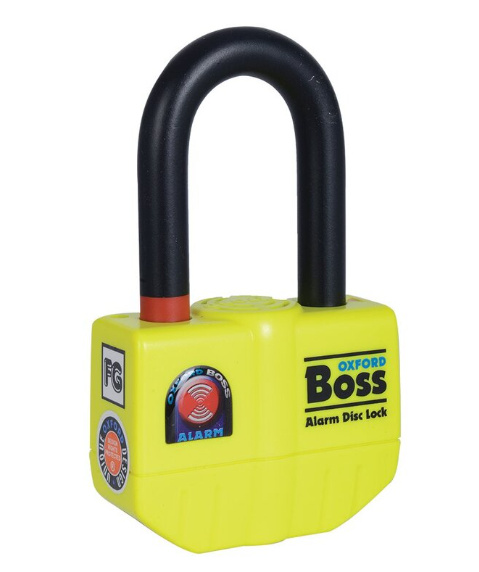 56 Дискова ключалка OXFORD Boss Alarm 14 мм, вкл. верига 12 мм x 2,0 м