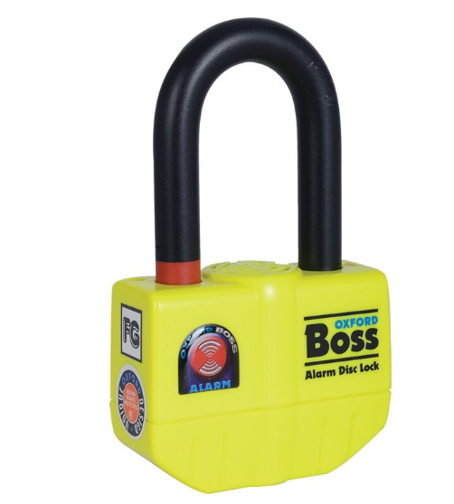 Дискова ключалка OXFORD Boss Alarm 14 мм, вкл. верига 12 мм x 1,2 м