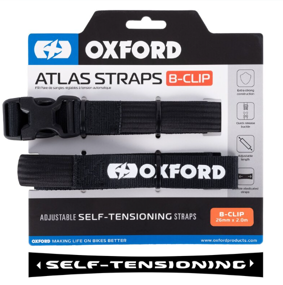 OXFORD Atlas B-Clip 26 мм x 2.0 м Черен