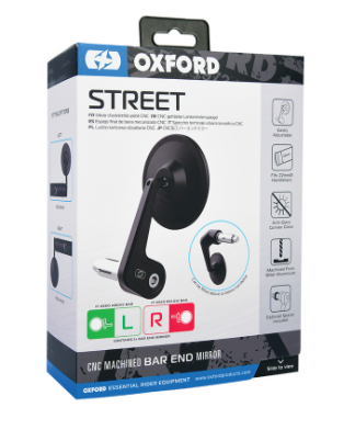 Универсално ляво огледало OXFORD Street Bar End - черно