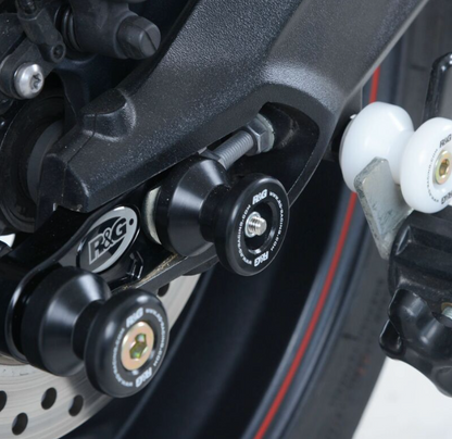 Краш тапи за ост R&amp;G RACING Swingarm Protectors Black Triumph Daytona/SpeedTriple 765