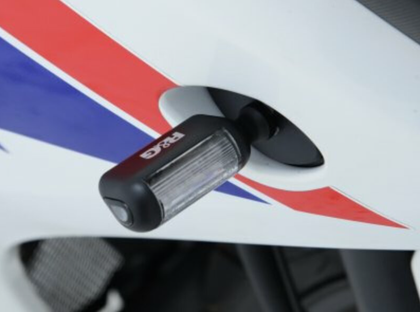 LED мото мигачи R&amp;G RACING Aero LED Indicator Body Black / Lens Clear (Pair), Front &amp; Rear