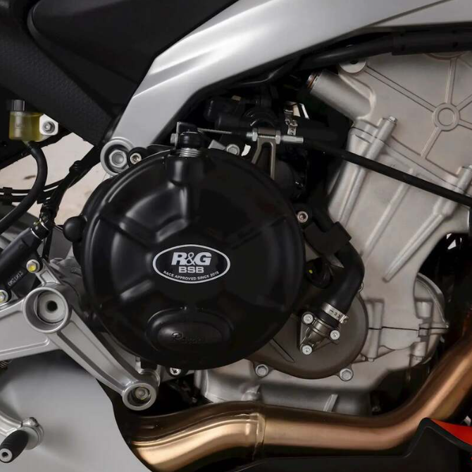 Протектор за двигател R&amp;G RACING Race Series Right Crankcase Cover (Clutch) - Black Aprilia RS660 / Tuono660 / Tuareg660