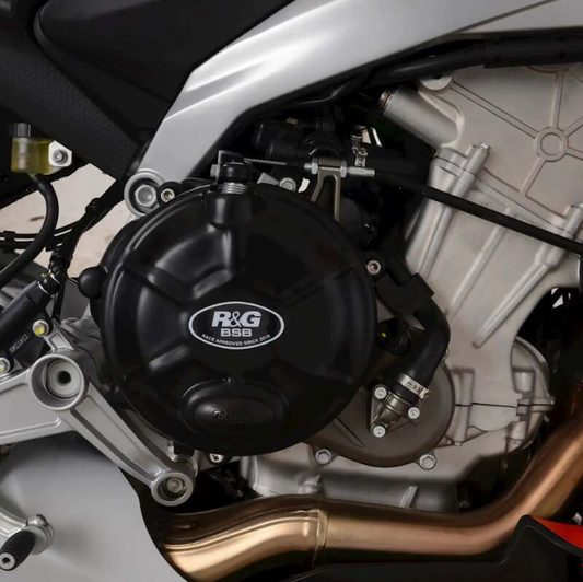 Протектор за двигател R&amp;G RACING Race Series Right Crankcase Cover (Clutch) - Black Aprilia RS660 / Tuono660 / Tuareg660