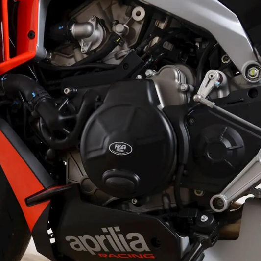 Протектор за двигател R&amp;G RACING Race Series Left Crankcase Protection Cover - Black Aprilia RS660/Tuono660/Tuareg660