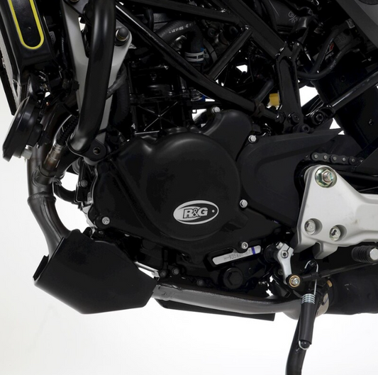 Протектор за двигател R&amp;G RACING Race Series Left Crankcase Protection Cover - Black Husqvarna Svartpilen 125 21-23