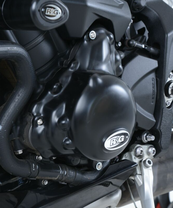 Протектор за двигател R&amp;G RACING Left Crankcase Protection Cover Black Triumph Daytona 675/ Speed Triple 675/765