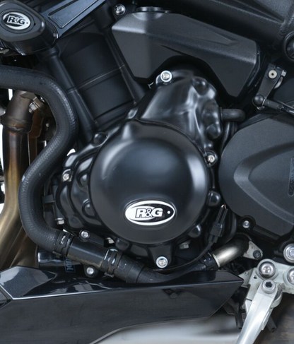 Протектор за двигател R&amp;G RACING Left Crankcase Protection Cover Black Triumph Daytona 675/ Speed Triple 675/765