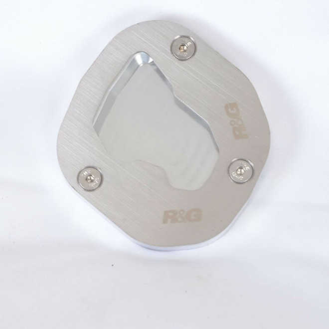 Адаптер за странична стойка R&amp;G RACING Kickstand Shoe Silver Yamaha Tenere 700 19-24