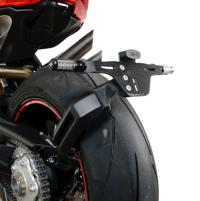 Стойка за номер R&amp;G RACING License Plate Bracket Black - MV Agusta Brutale 1000RR 20-24 / Superveloce 800 20-24