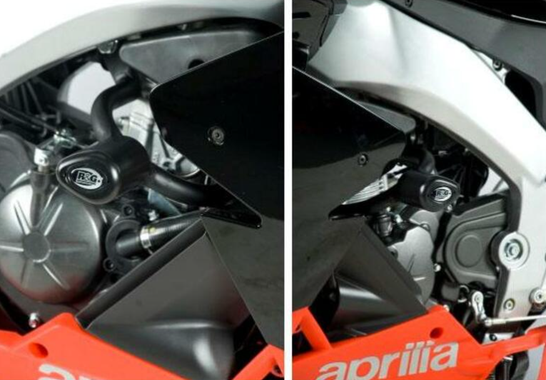 Краш тапи R&amp;G RACING Aero Crash Protectors Black Aprilia RS4 125 10-17