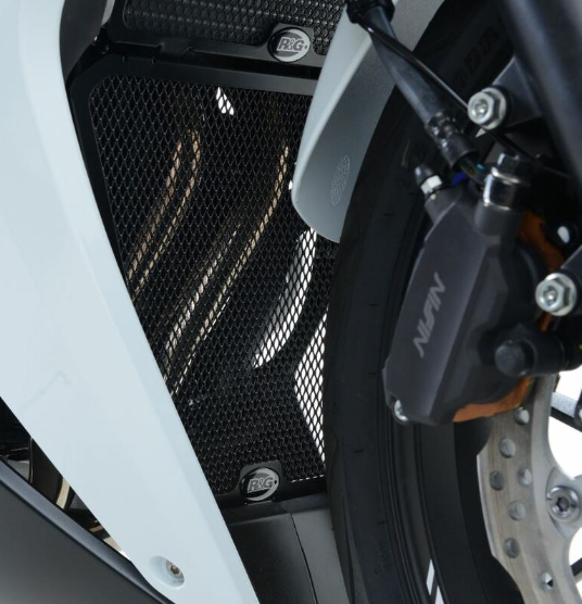Протектор за генерация R&amp;G RACING Aluminium Black Downpipe grille - Honda CBR500R 16-18