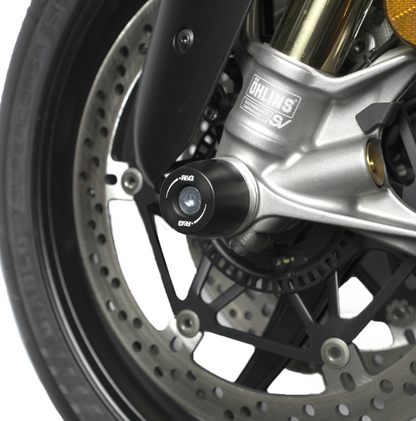 Краш тапи за ост R&amp;G RACING Fork Protection Black Ducati Panigale V4 25-26
