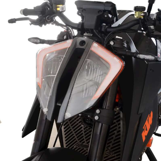 Стъклен протектор за фар R&amp;G RACING Headlight Shield Translucent KTM 1290 Super Duke 20-23