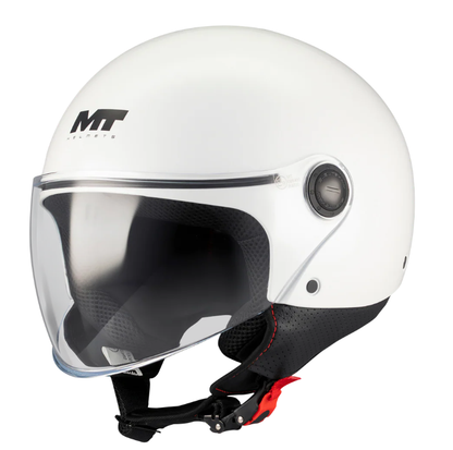 КАСКА ЗА СКУТЕР MT STREET S PURE A0 WHITE GLOSS