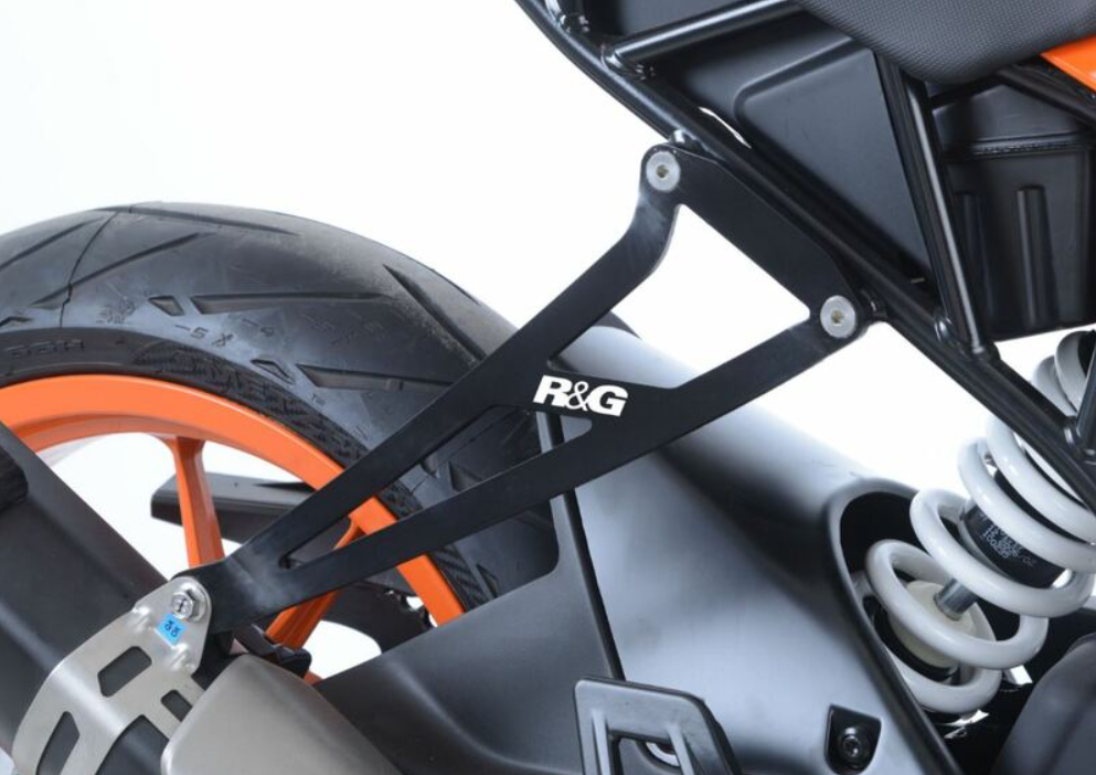 Стойка за генерация R&amp;G RACING Rear Footrest Blanking Plate Kit Black KTM RC390 17-21