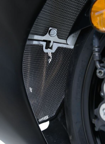 Протектор за генерация R&amp;G RACING Aluminium Downpipe grille - Black Yamaha YZF-R6 17-21