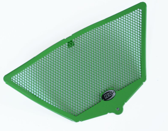 Протектор за генерация R&amp;G Racing Aluminium Headpipe grille - Green Kawasaki ZX10R 11-18