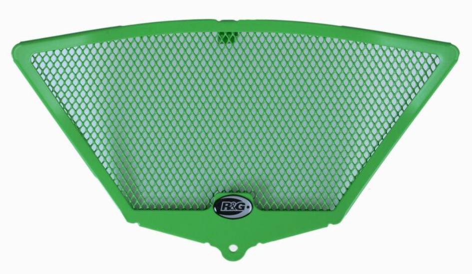 Протектор за генерация R&amp;G Racing Aluminium Headpipe grille - Green Kawasaki ZX10R 11-18