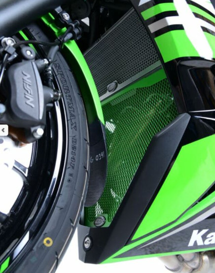 Протектор за генерация R&amp;G Racing Aluminium Headpipe grille - Black Kawasaki Ninja 650 17-26