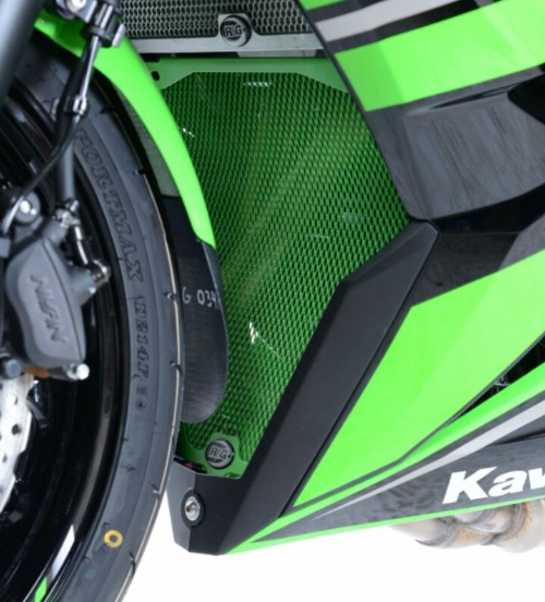 Протектор за генерация R&amp;G Racing Aluminium Headpipe grille - Black Kawasaki Ninja 650 17-26