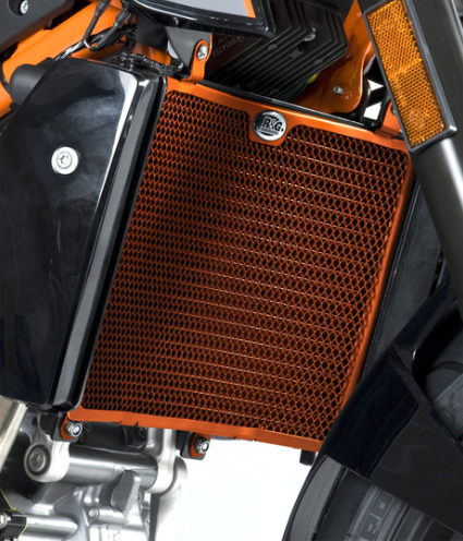 Протектор за радиатор R&amp;G Racing Aluminium Radiator guard - Orange KTM Duke 690 R 13-17