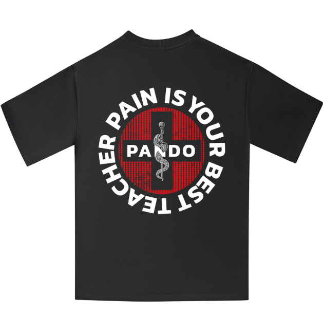 Тениска PANDO MOTO LUKE PAIN BLACK – Oversized