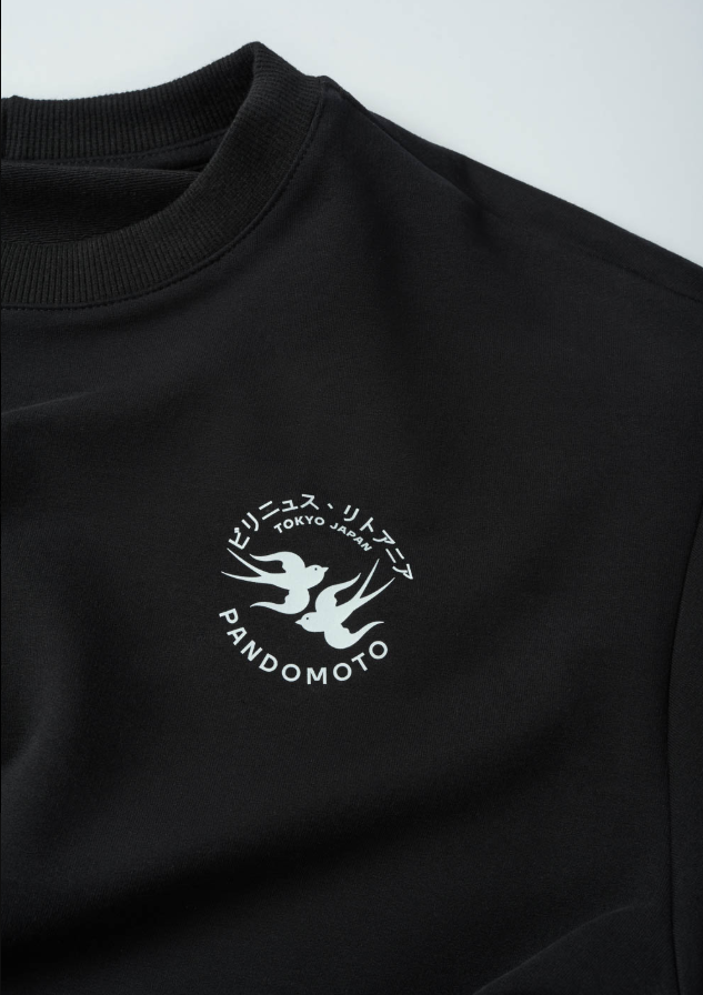 Тениска PANDO MOTO LUKE TOKYO BLACK – Oversized
