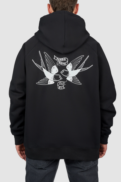 Мото суитшърт PANDO MOTO MAX TOKYO BLACK – Oversized