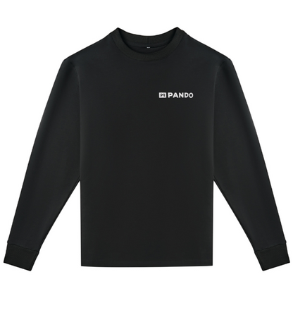 Тениска с дълъг ръкав PANDO MOTO TOMMY DON’T DIE BLACK - Oversized