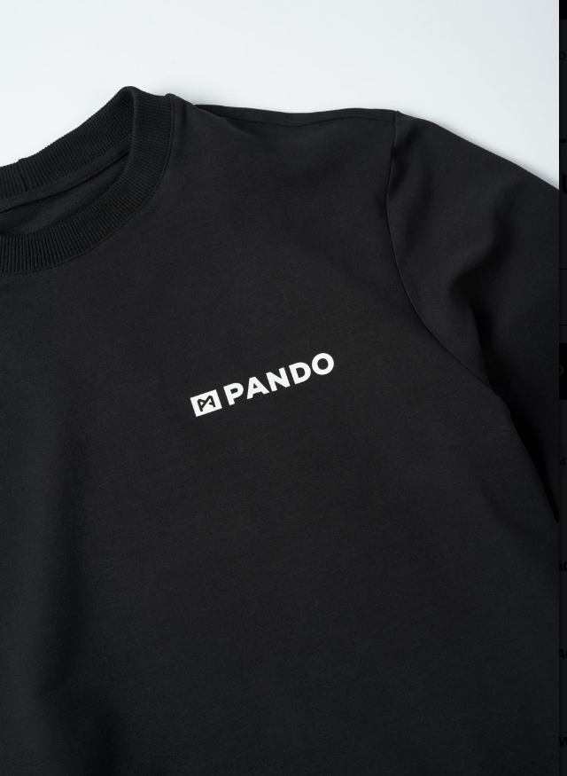 Тениска с дълъг ръкав PANDO MOTO TOMMY DON’T DIE BLACK - Oversized