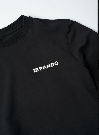 Тениска с дълъг ръкав PANDO MOTO TOMMY DON’T DIE BLACK - Oversized