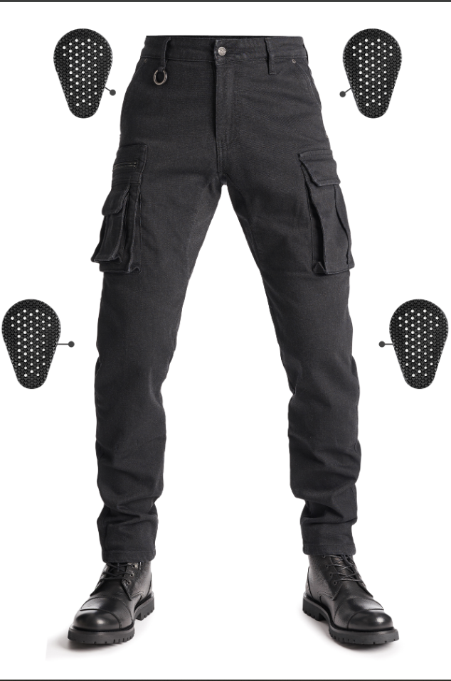 Мото дънки PANDO MOTO Desert Cargo Black Cordura® - SUPER LONG