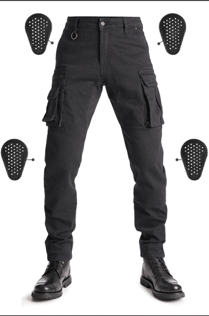 Мото дънки PANDO MOTO Desert Cargo Black Cordura® - SHORT