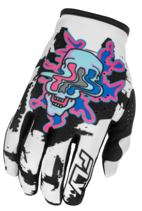 Детски мотокрос ръкавици FLY RACING Lite Warp Special Edition - White/Blue/Pink