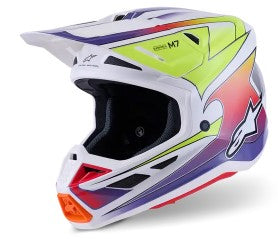 Мотокрос каска ALPINESTARS SM7 FUSE WHT/YL/PU