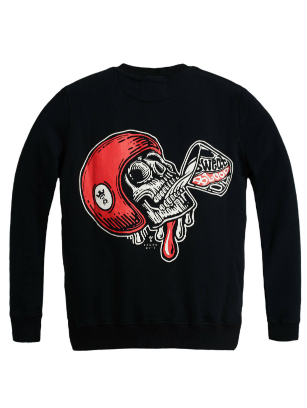 Тениска с дълъг ръкав PANDO MOTO JOHN SKULL 01 - Regular Fit