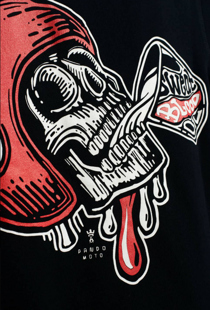 Тениска с дълъг ръкав PANDO MOTO JOHN SKULL 01 - Regular Fit