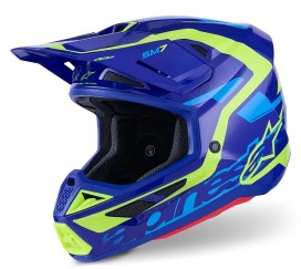 Мотокрос каска ALPINESTARS SM7 DEED BLUE/YEL
