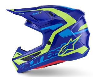 Мотокрос каска ALPINESTARS SM7 DEED BLUE/YEL
