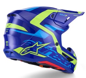 Мотокрос каска ALPINESTARS SM7 DEED BLUE/YEL