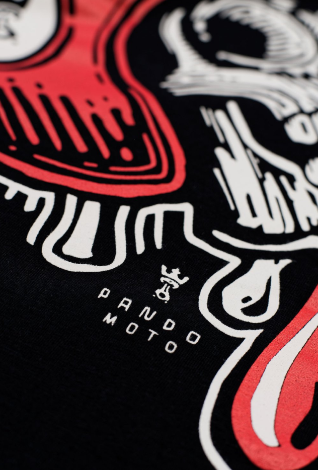 Тениска PANDO MOTO MIKE RED SKULL 1 - Regular Fit